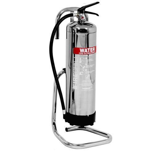 Single Chrome Tubular Fire Extinguisher Stand